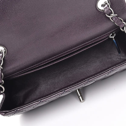 Chanel Washed Caviar Quilted Mini Rectangular Flap Dark Purple 5 of 7