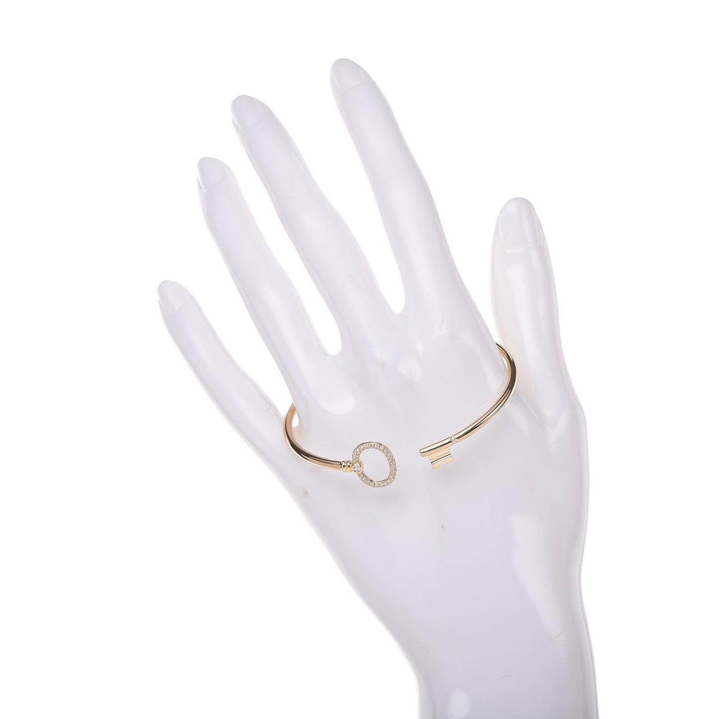 18K Yellow Gold Diamond Keys Wire Bracelet