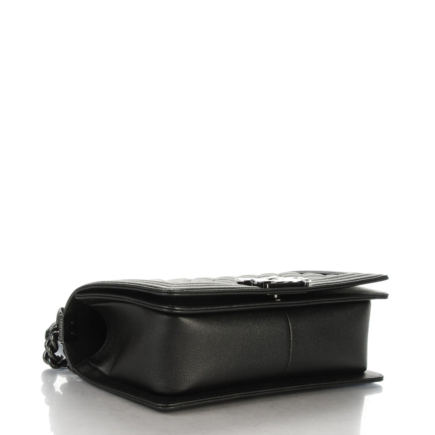 Caviar Quilted Medium Boy Flap So Black