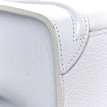 Celine Drummed Calfskin Nano Luggage Pearl 10 of 14
