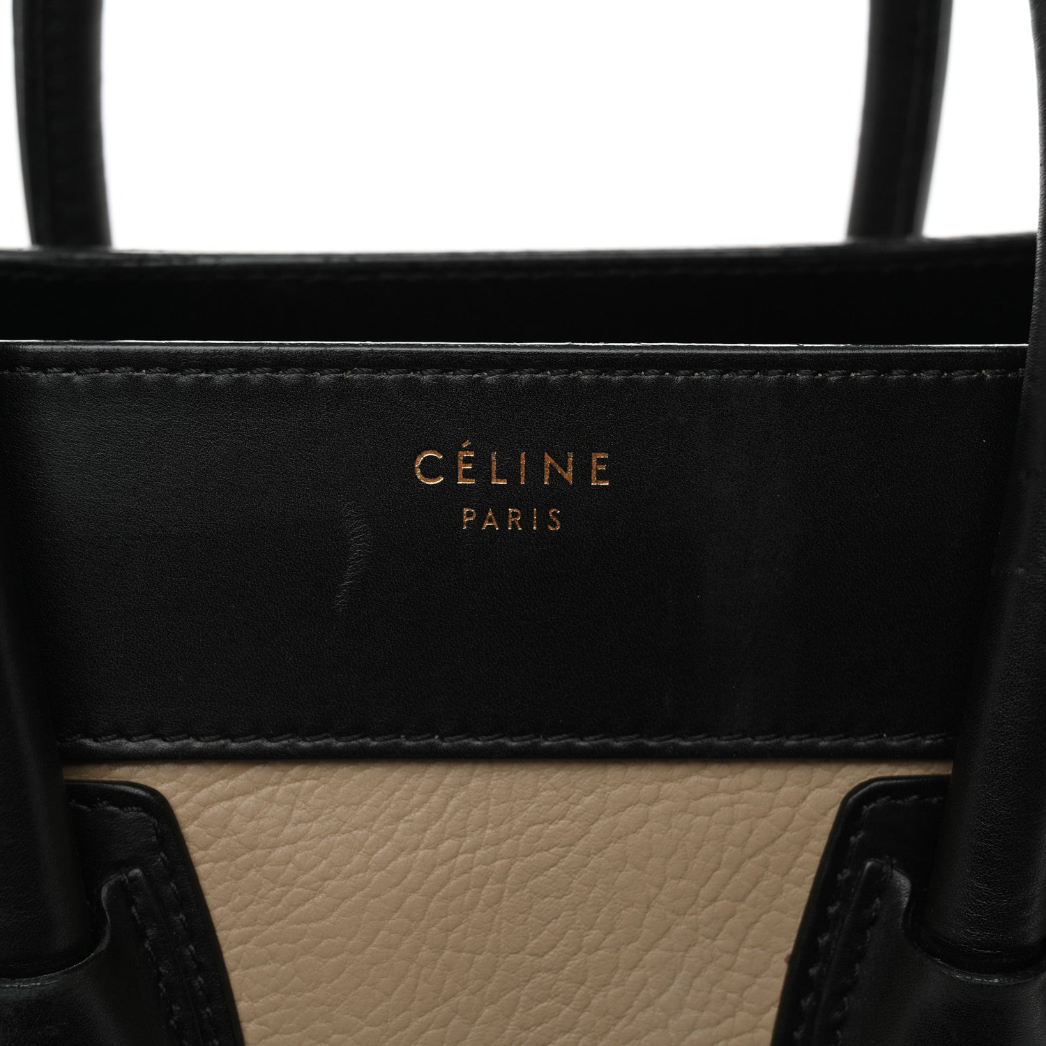 Celine Elephant Calfskin Suede Mini Tri-Color Luggage Sand 10 of 13