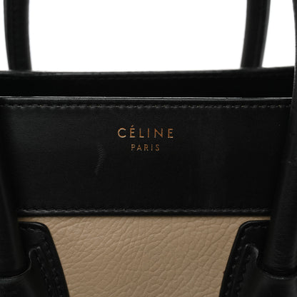 Celine Elephant Calfskin Suede Mini Tri-Color Luggage Sand 10 of 13