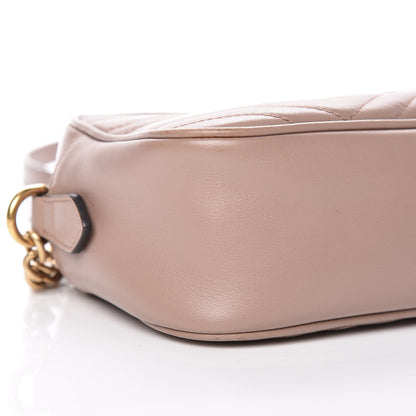 Gucci Calfskin Matelasse Small GG Marmont Chain Shoulder Bag Taupe 9 of 12