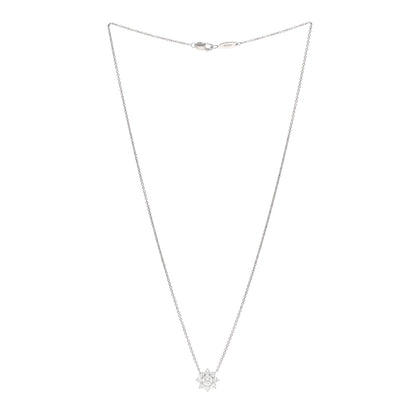 Harry Winston Platinum Diamond Petite Sunflower Pendant Necklace 3 of 5
