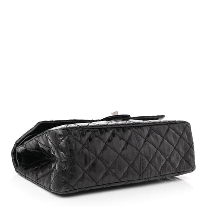 Chanel Metallic Calfskin Striped 2.55 Reissue 226 Flap Black 4 of 11