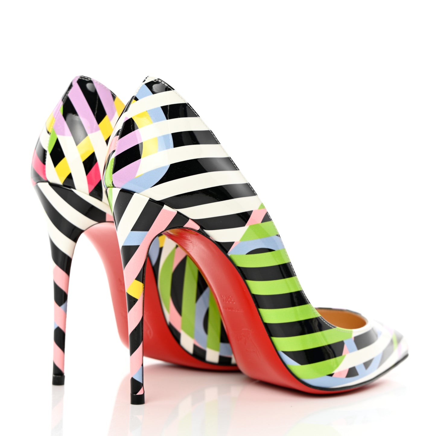 Patent Cinestripes Pigalle Follies 100 Pumps 38.5 Multi