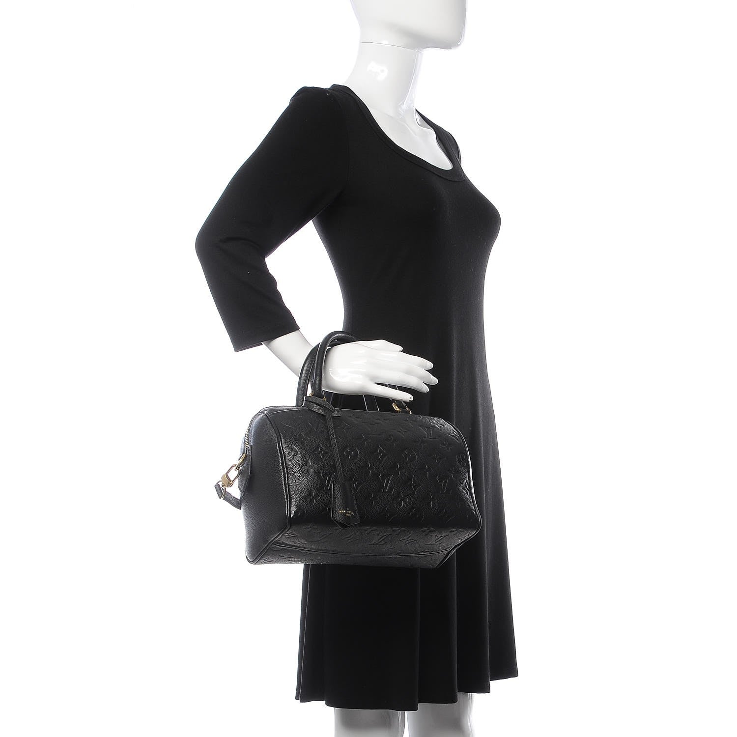 Louis Vuitton Empreinte Speedy Bandouliere 25 NM Black 3 of 8