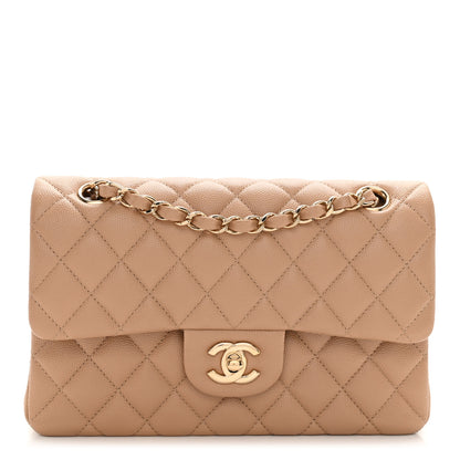 Chanel Caviar Quilted Small Double Flap Dark Beige 1 of 11
