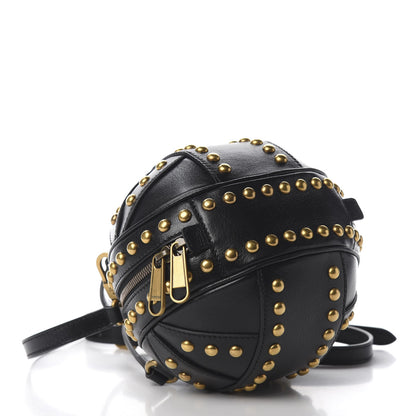 Gucci Calfskin Studded Mini Tifosa Baseball Shaped Shoulder Bag Black 3 of 10