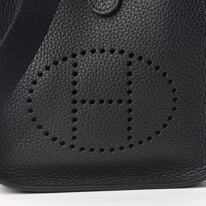 Hermes Taurillon Clemence Evelyne TPM Black 8 of 11