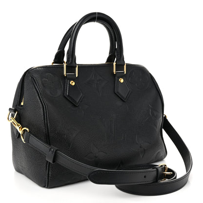Louis Vuitton Empreinte Monogram Giant Speedy Bandouliere 25 Black 3 of 10