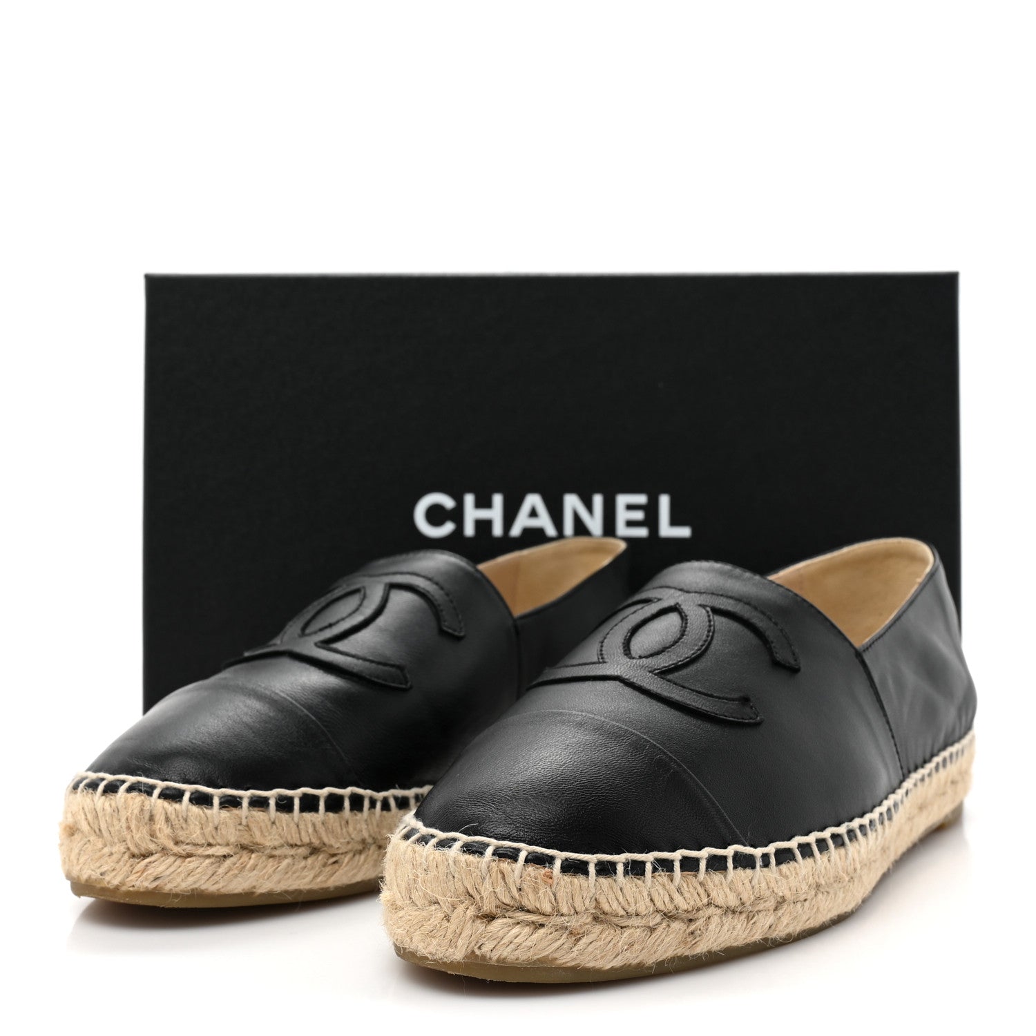 Chanel Lambskin CC Espadrilles 39 Black 9 of 9