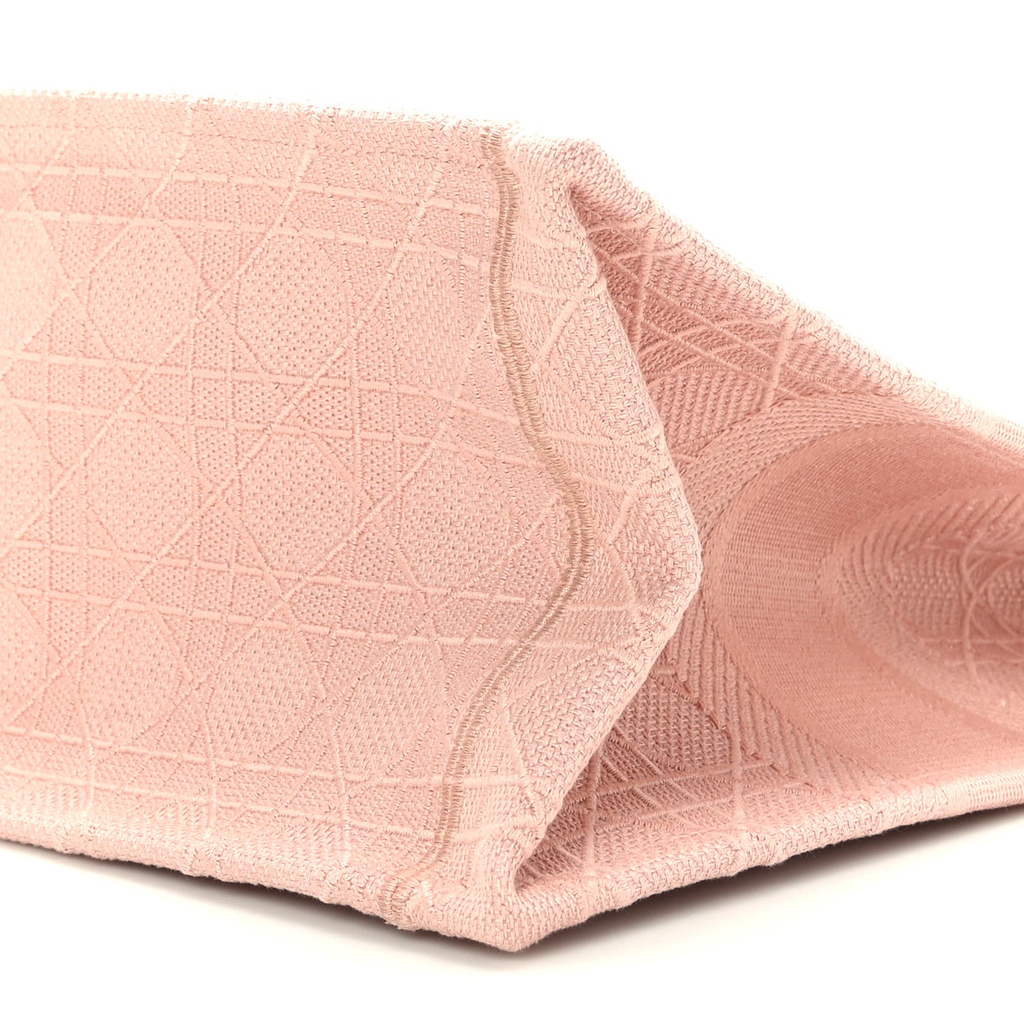 Canvas Embroidered Cannage Medium Book Tote Bois de Rose