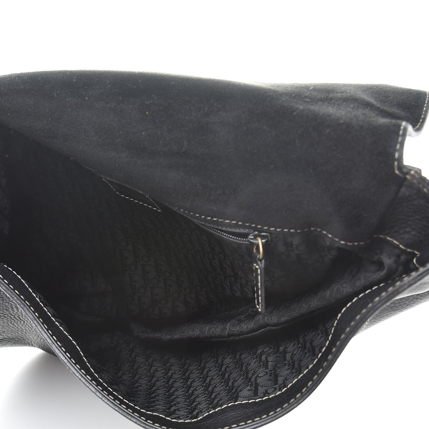 Christian Dior Calfskin Baudrier Saddle Bag Black 5 of 13