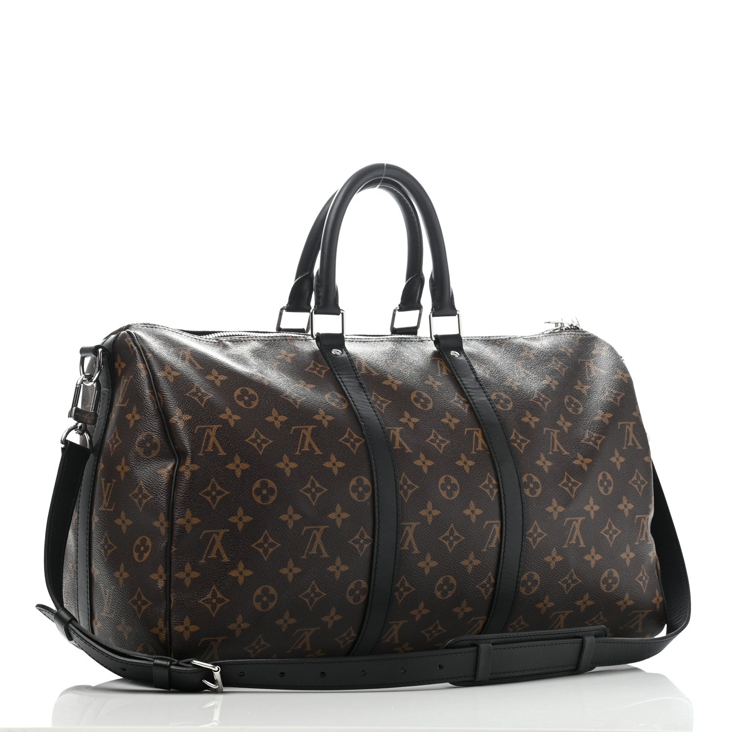 Louis Vuitton Monogram Macassar Keepall Bandouliere 45 3 of 19
