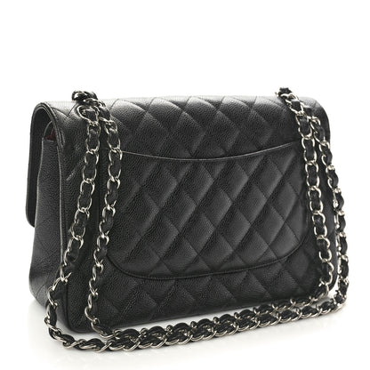 Chanel Caviar Quilted Jumbo Double Flap Black 3 of 11