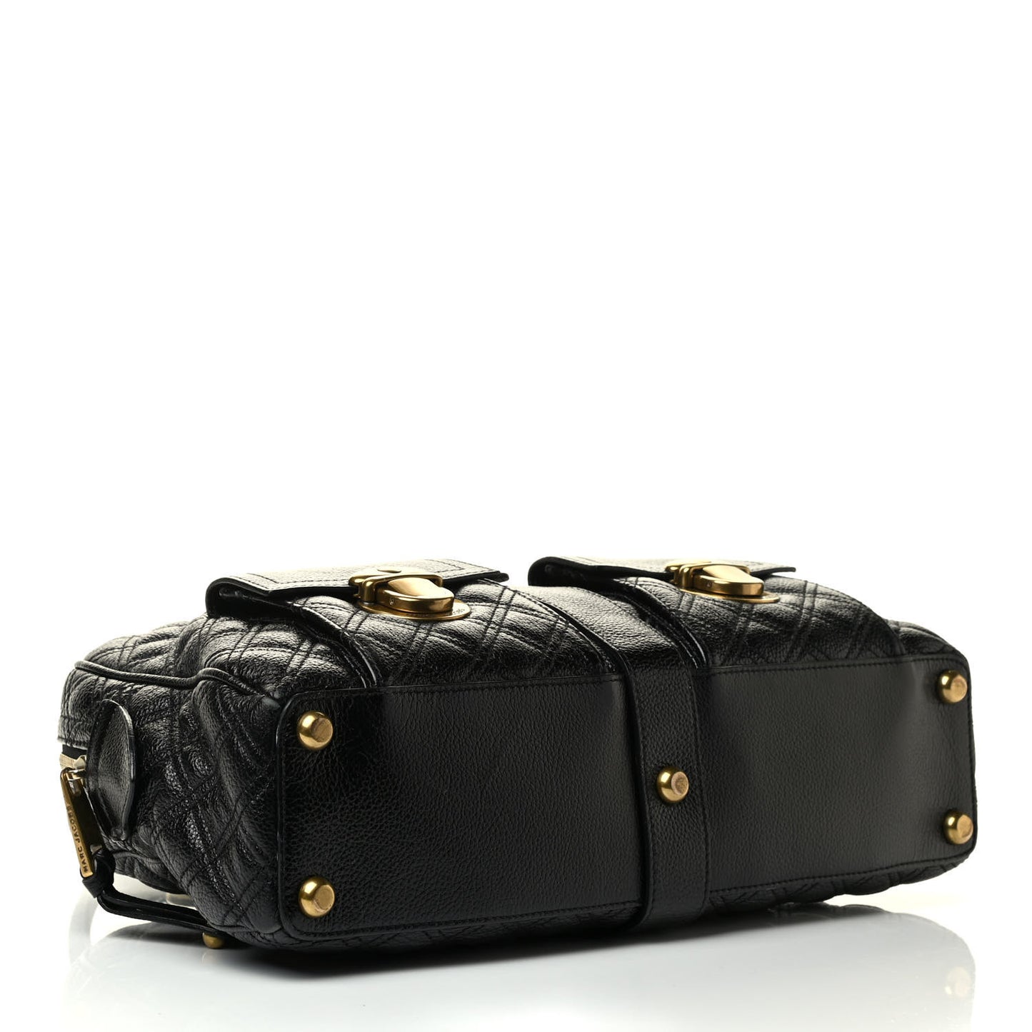 Calfskin Quilted Venetia Satchel Black