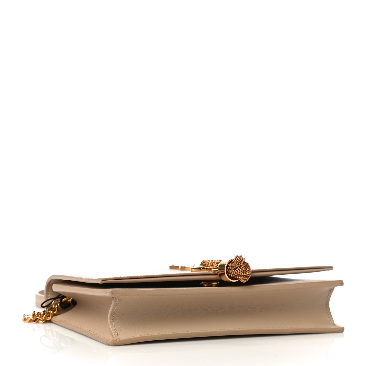 Saint Laurent Smooth Calfskin Classic Monogram Kate Tassel Chain Wallet Light Natural 3 of 9