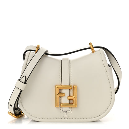 Fendi Vitello Brenta Cher Mini Fendi C'mon White Ice 1 of 10