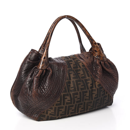 Fendi Zucca Nappa Nuvolata Vitello Tortuga Spy Tobacco Moro 2 of 9
