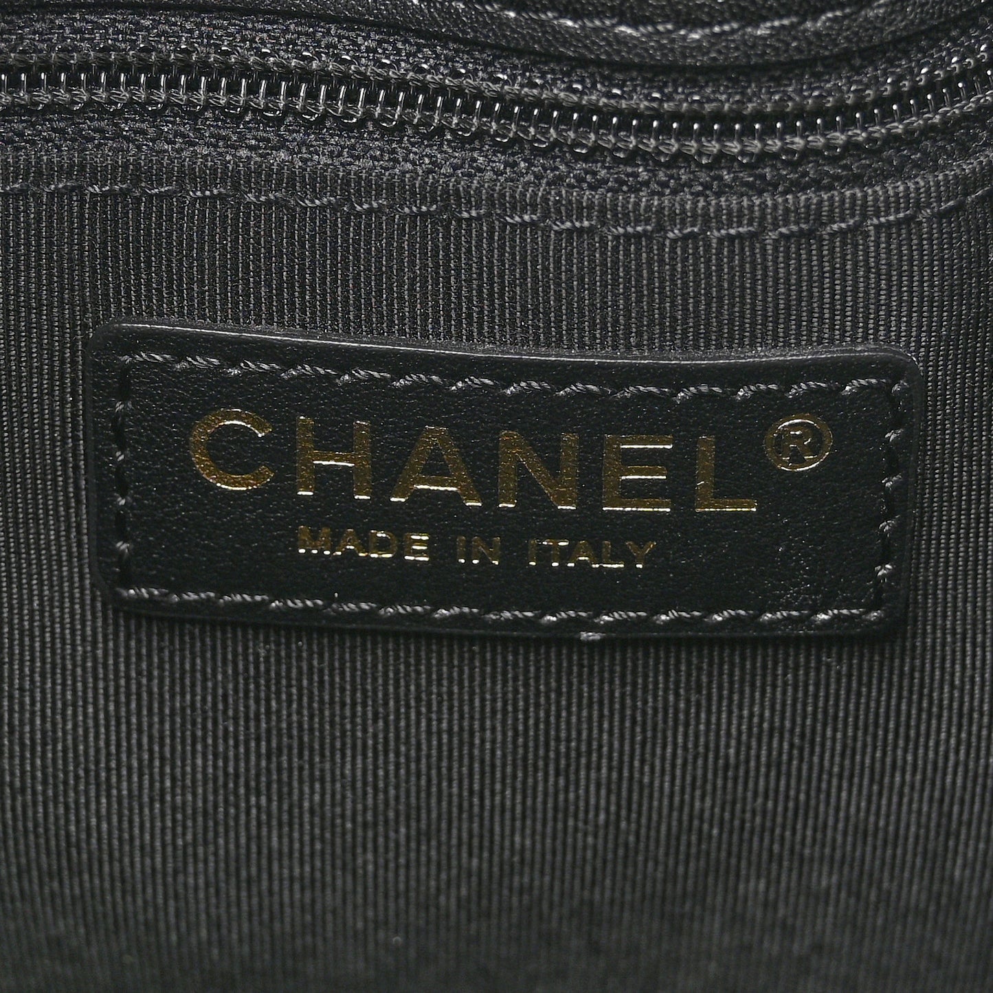 Lambskin Quilted CC Dweller Drawstring Tote Black