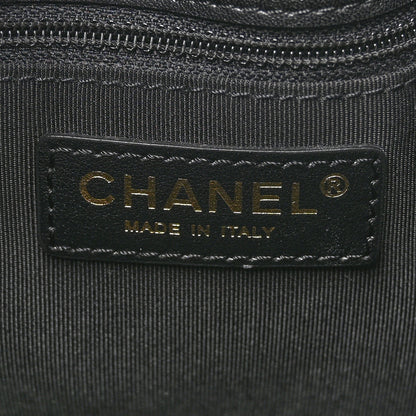 Chanel Lambskin Quilted CC Dweller Drawstring Tote Black 5 of 9