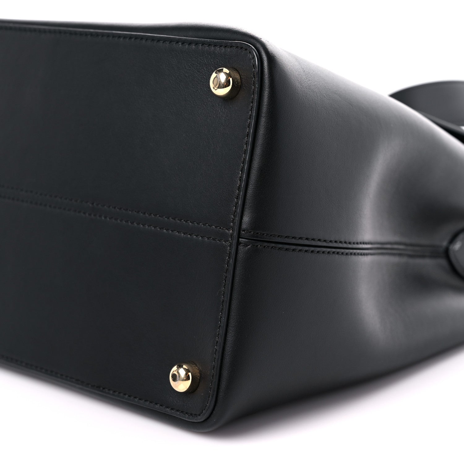 Burberry Smooth Bonded Calfskin Large Saddle Tote Black 8 of 13