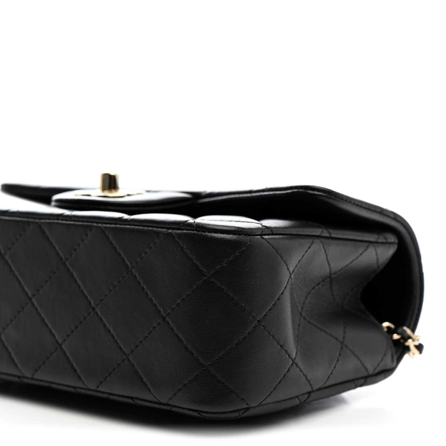 Chanel Lambskin Quilted Mini Top Handle Rectangular Flap Black 10 of 11