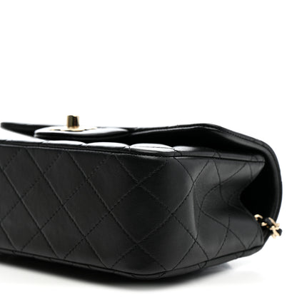Chanel Lambskin Quilted Mini Top Handle Rectangular Flap Black 10 of 11