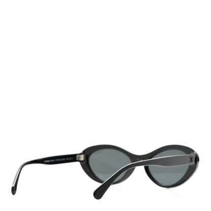 Chanel Acetate Oval Sunglasses 5416 Black Pink 4 of 8