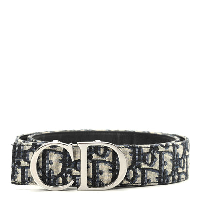 Christian Dior Oblique 35mm Belt 85 Blue Multi 1 of 6