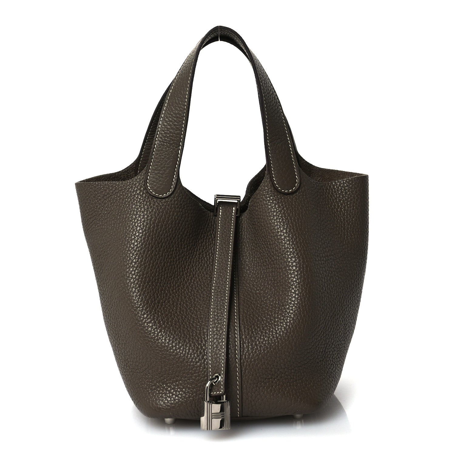 Hermes Taurillon Clemence Picotin Lock 18 PM Etoupe 1 of 11
