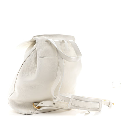 Mansur Gavriel Tumbled Calfskin Backpack Bag White 3 of 10