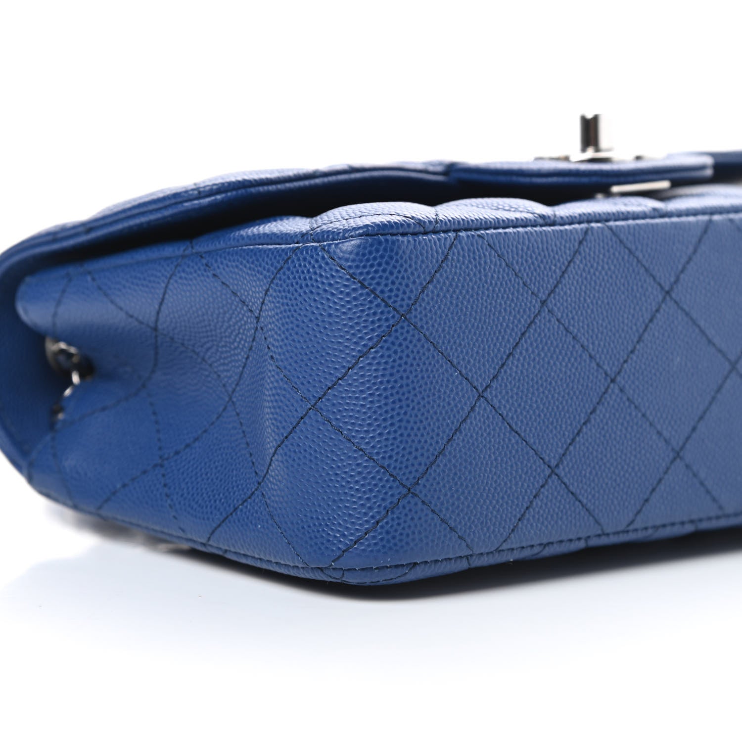 Chanel Caviar Quilted Mini Rectangular Flap Blue 9 of 11