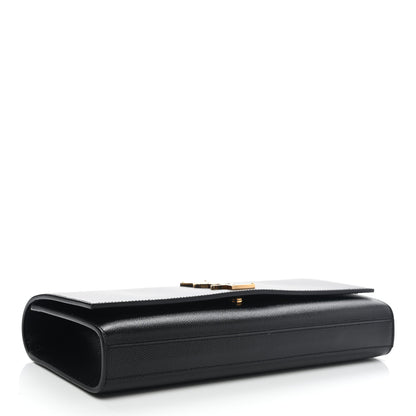 Saint Laurent Grain De Poudre Monogram Cassandre Clutch Black 4 of 8