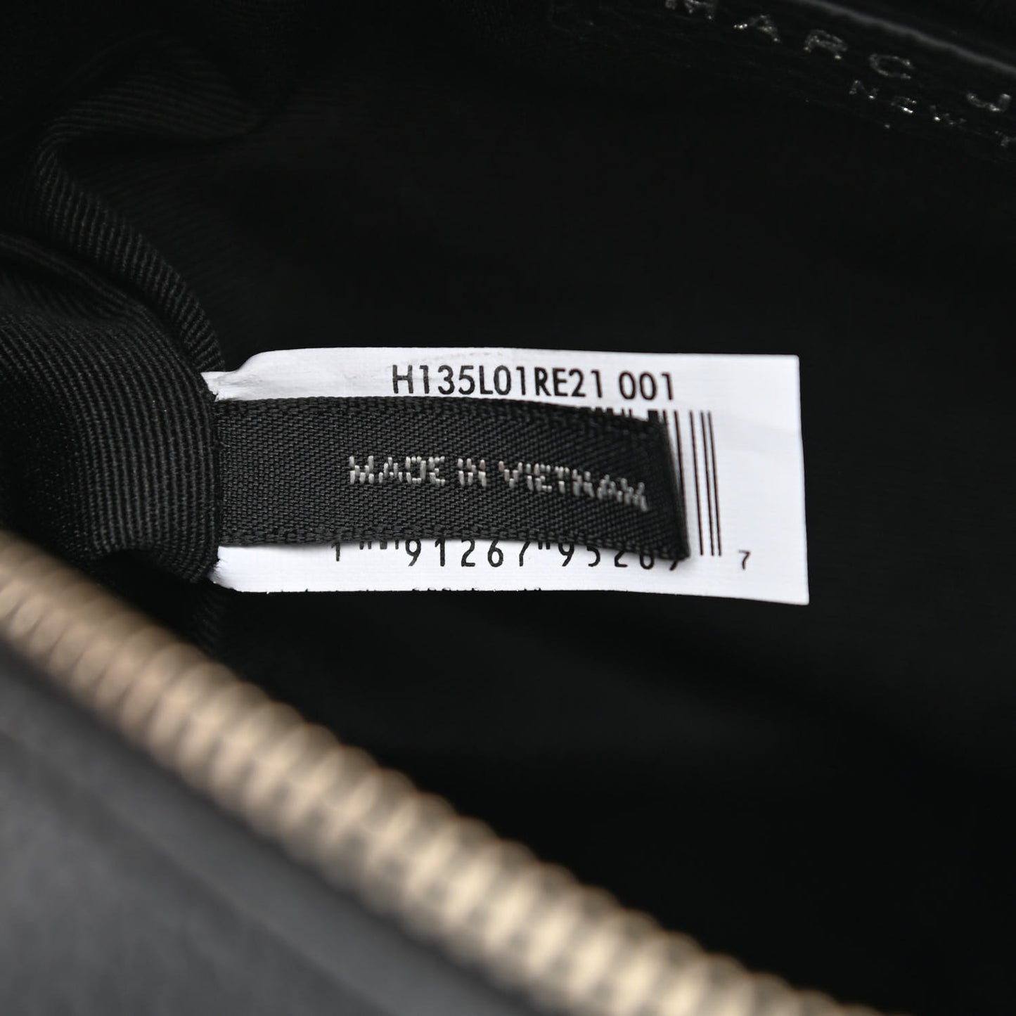 Calfskin Signet Stitched Crossbody Bag Black