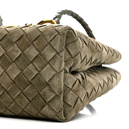 Bottega Veneta Suede Intrecciato Small Andiamo Shoulder Bag Cypress 10 of 10