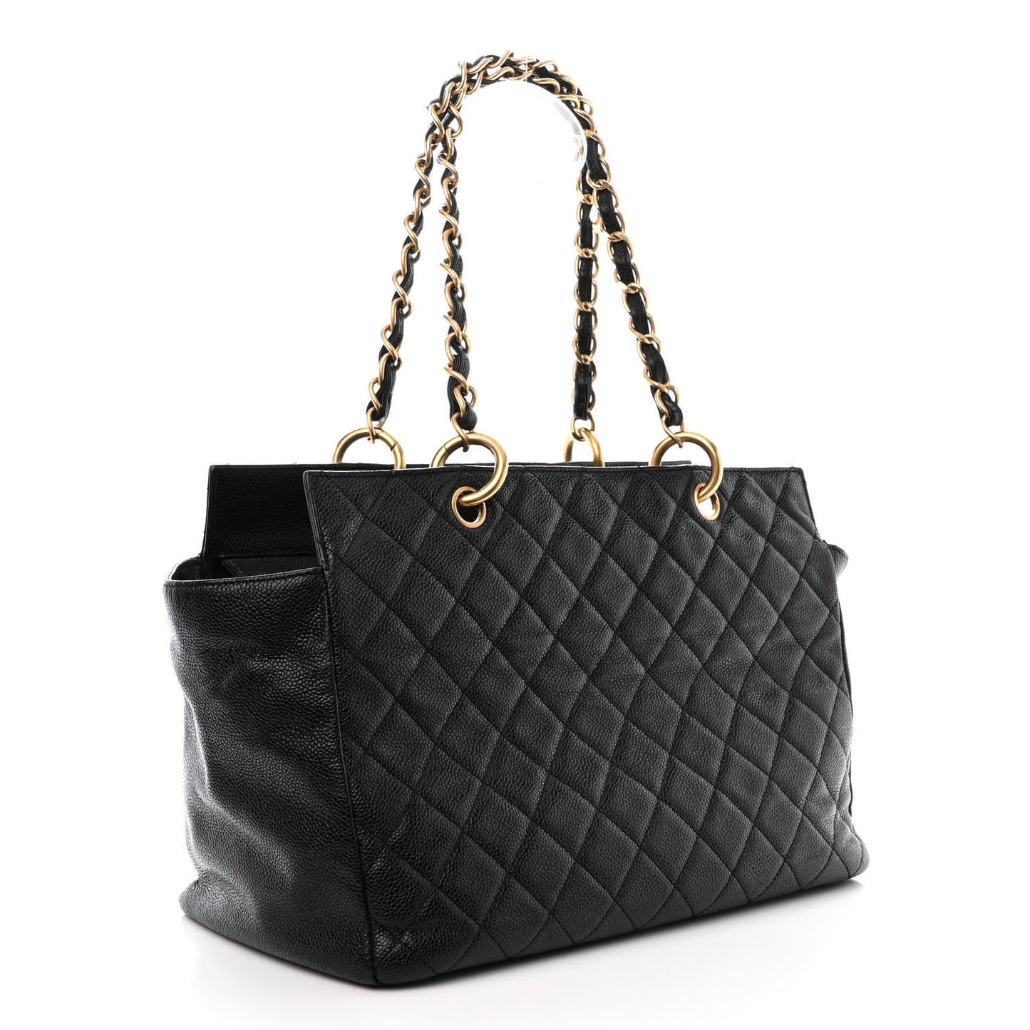 Caviar Quilted Grand Timeless Tote GTT Black