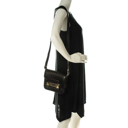 Proenza Schouler Diamond Calfskin Embossed Tiny PS11 Classic Shoulder Bag Brown 2 of 6
