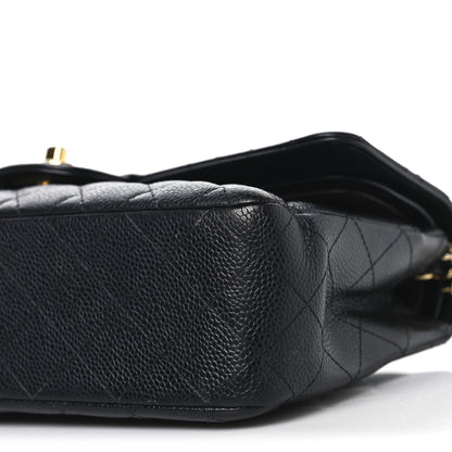 Chanel Caviar Quilted Medium Double Flap Black 10 of 11