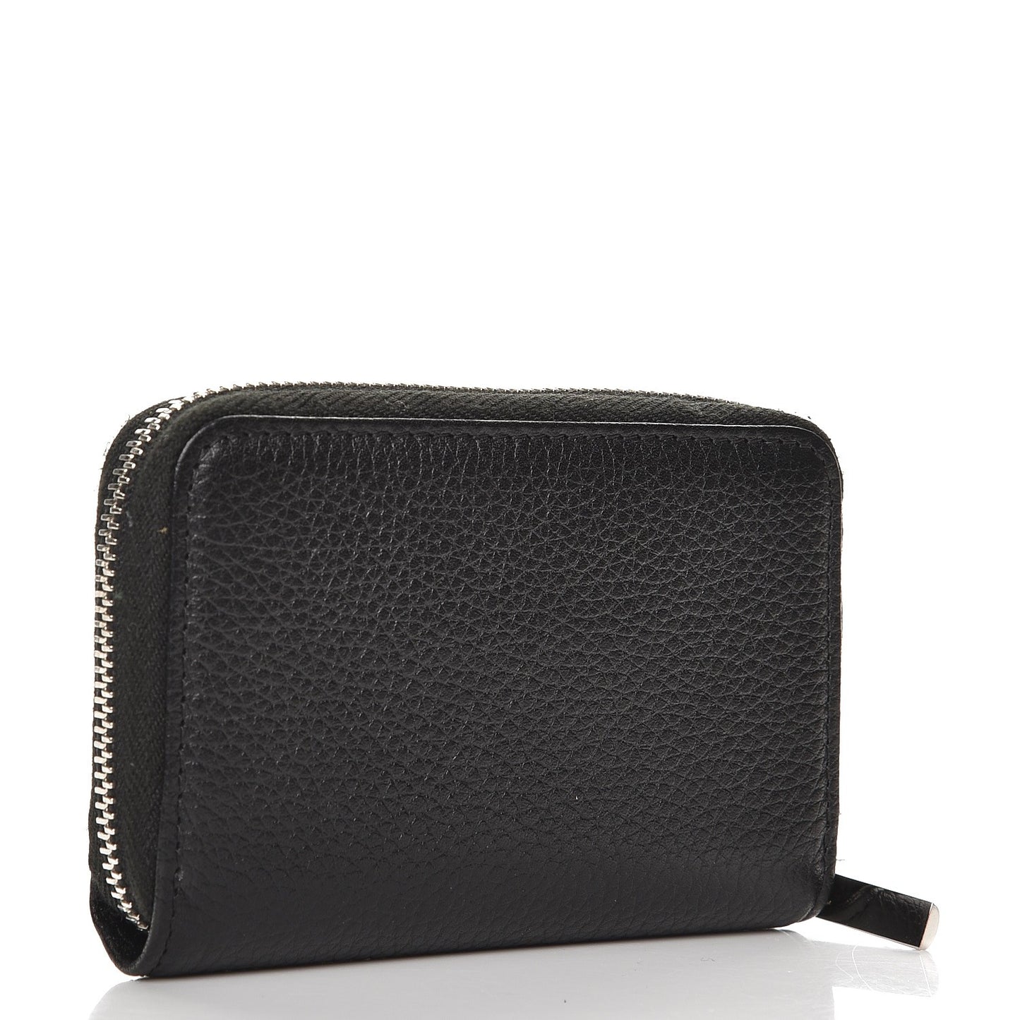 Caviar Zip Coin Purse Black