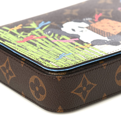 Louis Vuitton Monogram 2021 Christmas Animation China Wall Pochette Felicie Chain Wallet Myosotis Blue 10 of 15