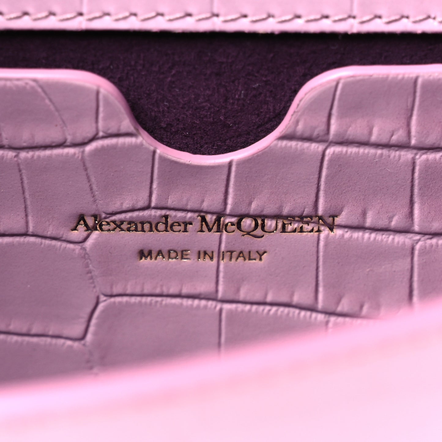 Shiny Crocodile Embossed Jeweled Satchel Pink