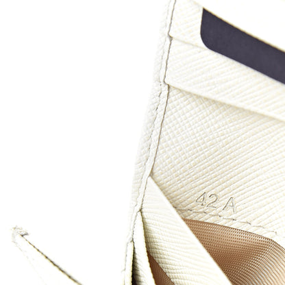 Prada Saffiano Metal Wallet Bianco 7 of 13