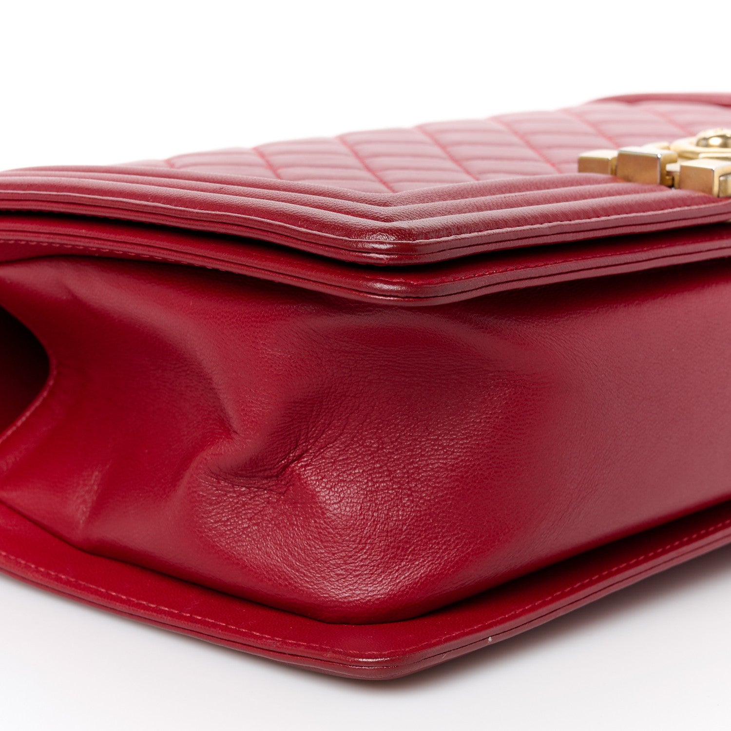 Chanel Lambskin Quilted Medium Boy Flap Red 9 of 10
