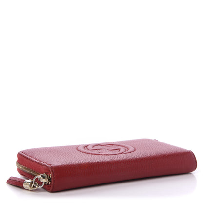 Gucci Pebbled Calfskin Soho Zip Around Wallet Red 4 of 10