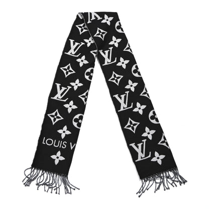 Louis Vuitton Wool Monogram LV Essential Scarf Black 2 of 3