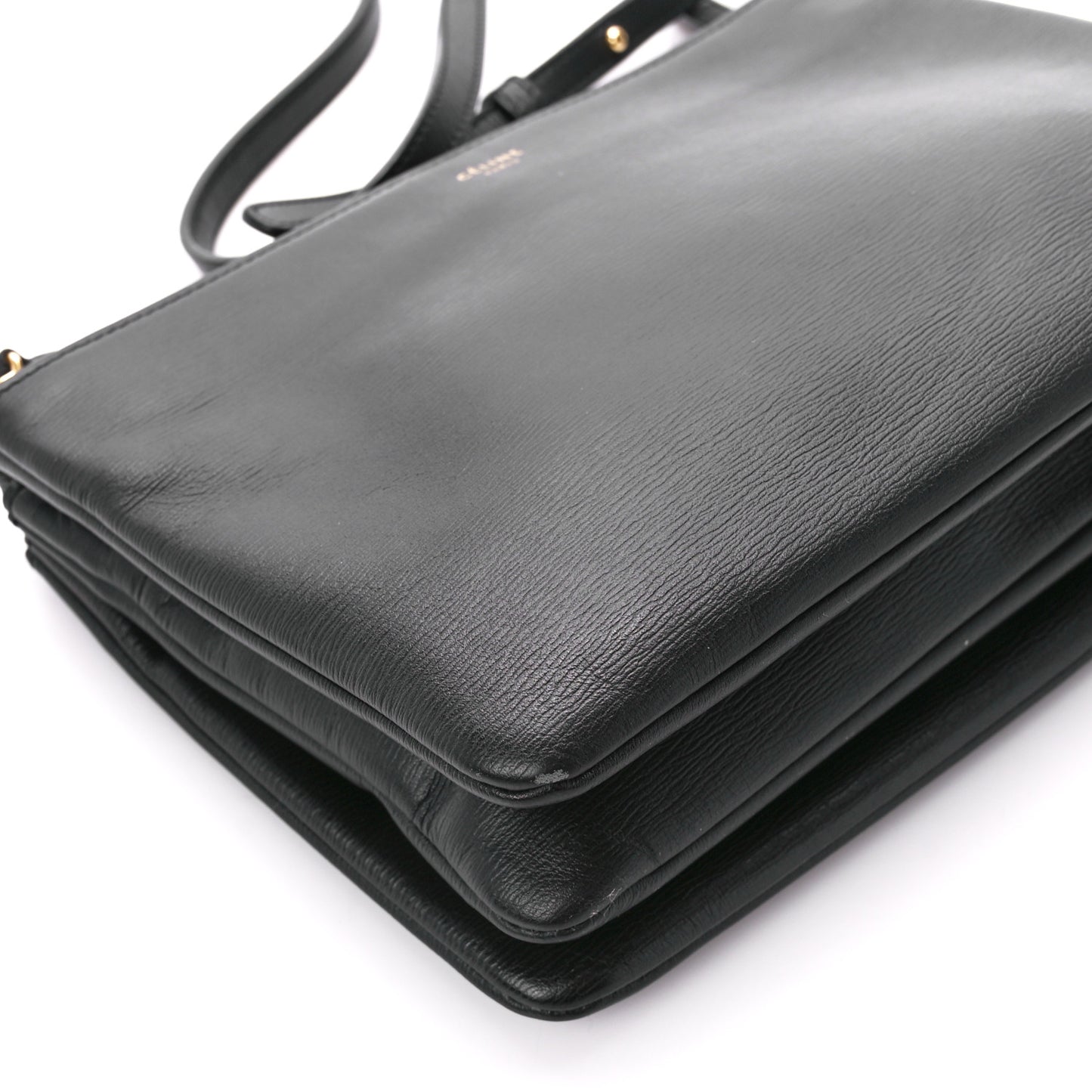 Liege Calfskin Small Trio Crossbody Bag Black