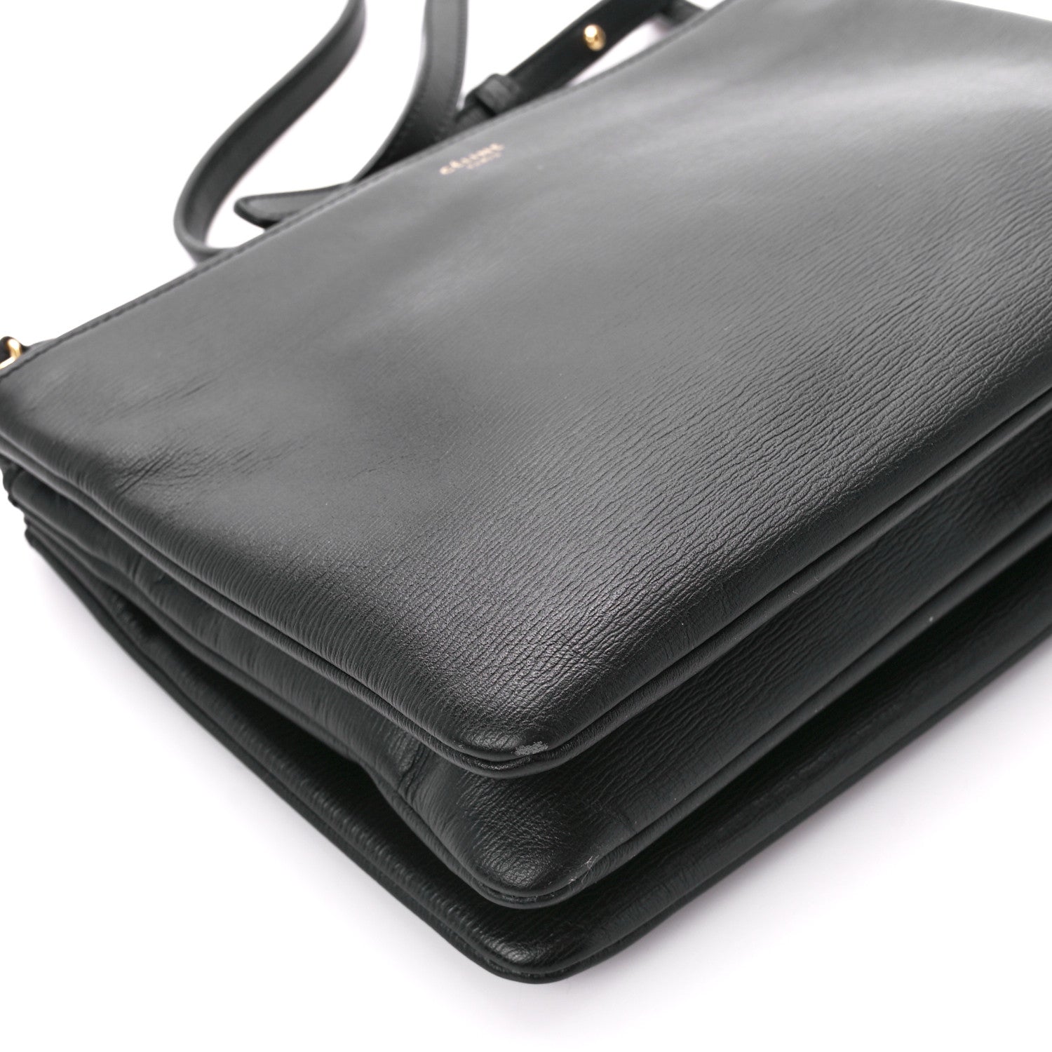 Celine Liege Calfskin Small Trio Crossbody Bag Black 11 of 13