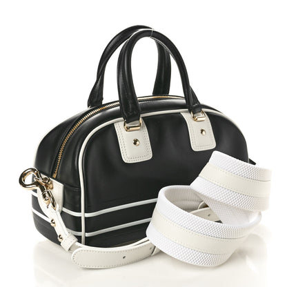 Christian Dior Calfskin Small Dior Vibe Zip Bowling Bag Blue White 3 of 10